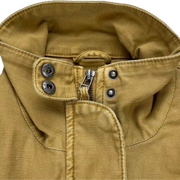 Pilcro Anthropologie Women's Crop Jacket Tan Full Zip Snap Size Large Tactical - Picture 6 of 16